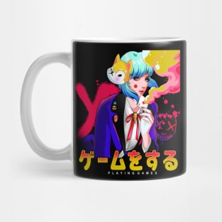 Playing Games Anime Mug